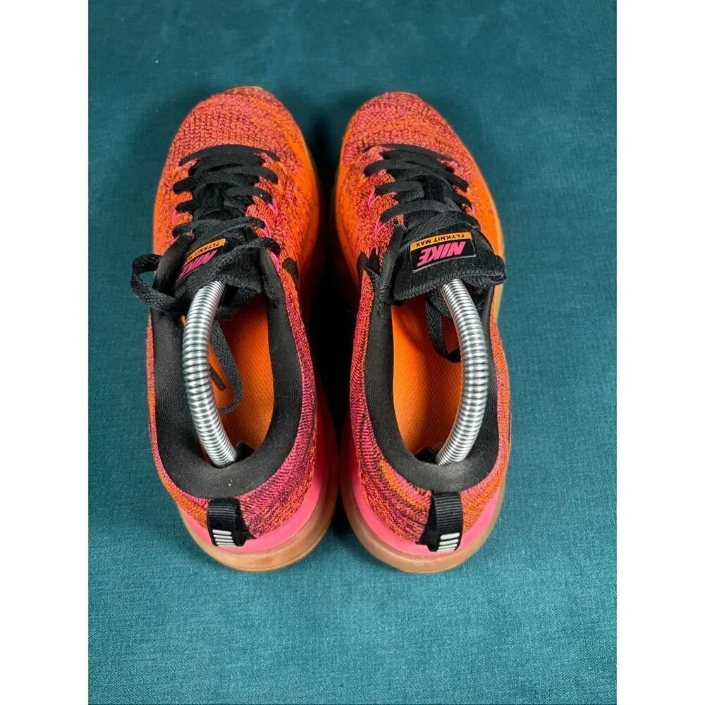 Nike Flyknit Air Max Women’s Size 9 Bright Crimson Pink Orange 620659-800 Runnin